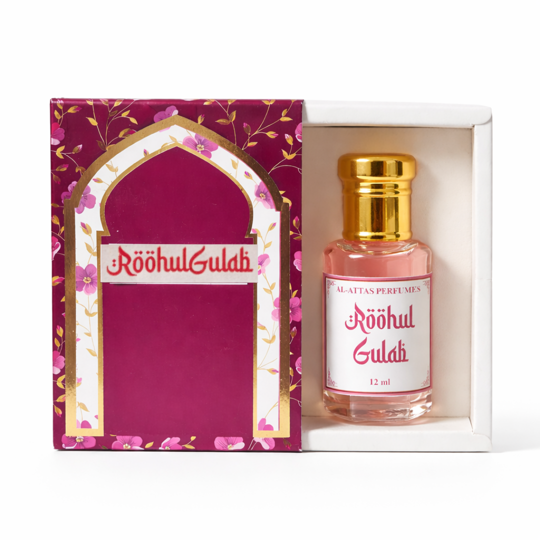 Roohul Gulab Attar Premium Fasli Rose Natural Perfume Oil | Long Lasting Alcohol Free