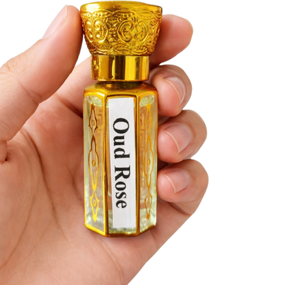 Oud Rose Royale – Premium Alcohol-Free Oud & Damask Rose Attar (Unisex)