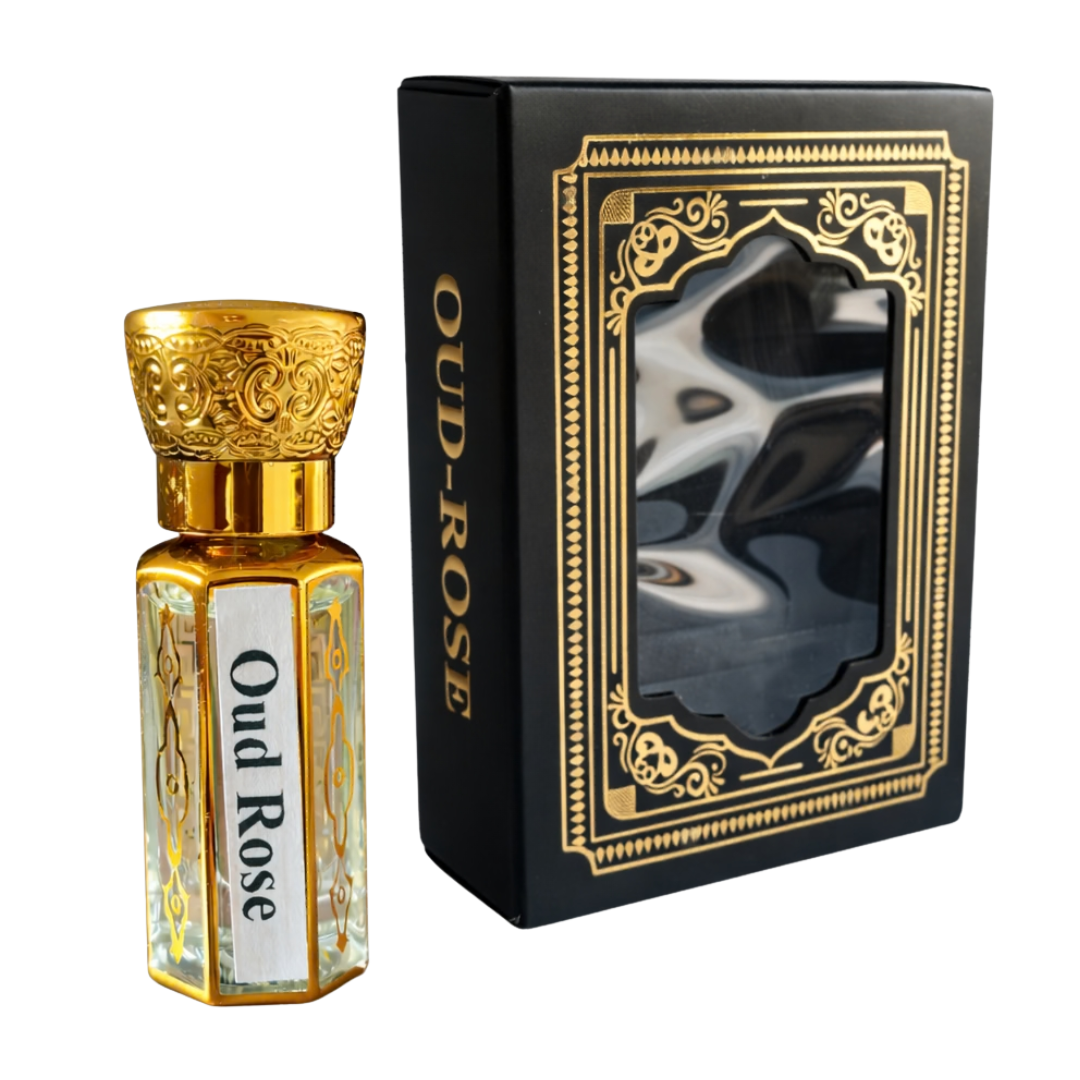 Oud Rose Royale – Premium Alcohol-Free Oud & Damask Rose Attar (Unisex)
