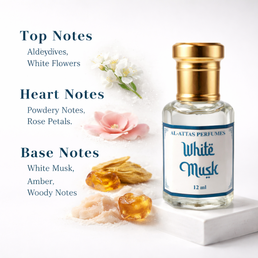 White Musk Attar by Al-Attas Perfume  Long Lasting Oriental Floral Musk
