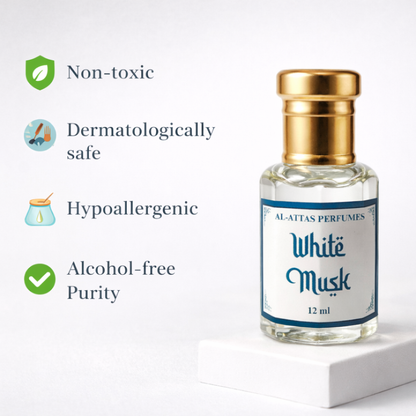 White Musk Attar by Al-Attas Perfume  Long Lasting Oriental Floral Musk