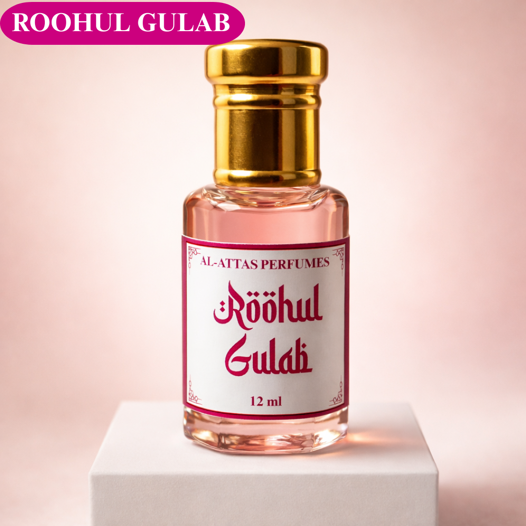 Roohul Gulab Attar Premium Fasli Rose Natural Perfume Oil | Long Lasting Alcohol Free