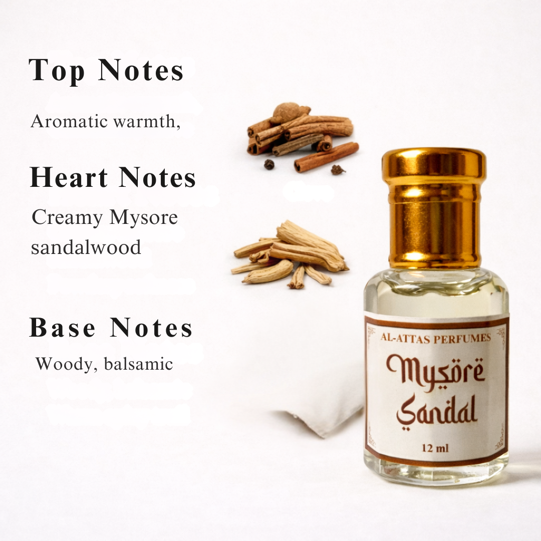 Mysore Sandal Attar  Pure Oriental Woody Sandalwood Perfume Oil