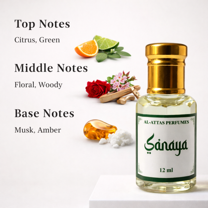 Sanaya  Attar | Warm Spicy Woody Musk Perfume for Men | AL-ATTAS