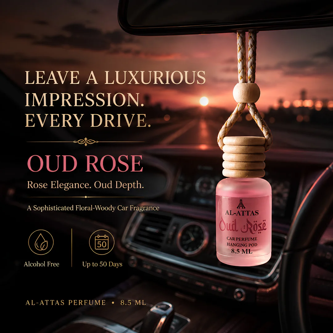 Fresh & Royal Duo | Zest Rush + Oud Rose Car Hanging Perfume Combo | 8.5 ML × 2 - Image 5