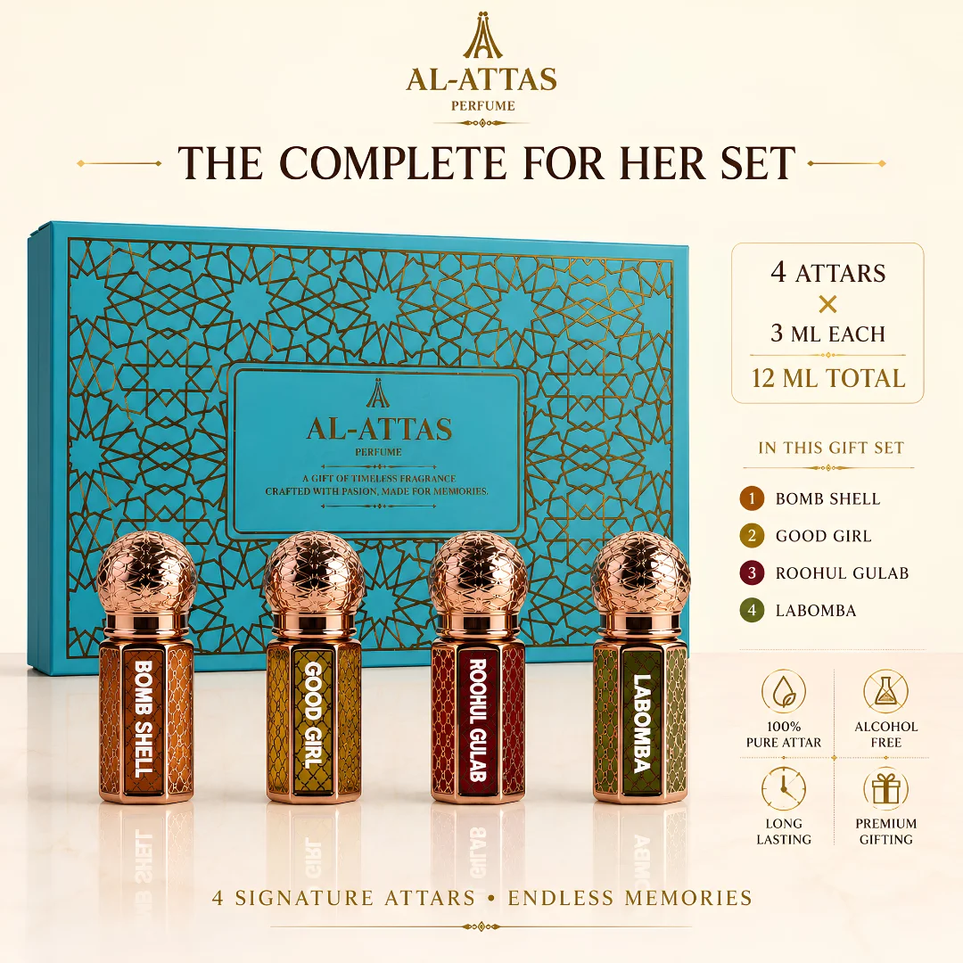 Signature For Her Attar Gift Set | 4 × 3ml | Luxury Attar for Women - Image 5