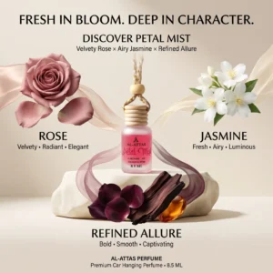 Petal Mist Car Hanging Perfume | Floral Car Diffuser | 8.5 ML