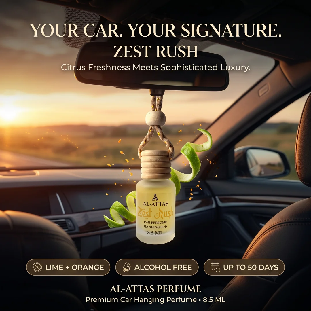 Zest Rush Car Hanging Perfume | Lime, Orange & Aventus Inspired | 8.5 ML - Image 5